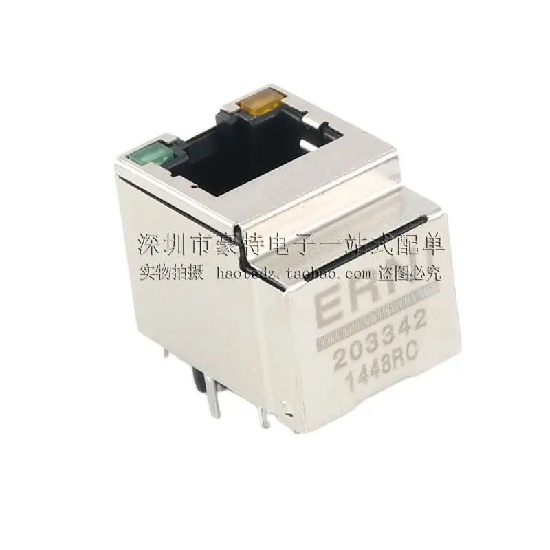 203342 RJ45 Ethernet network interface socket connector with light strip filter price please consult