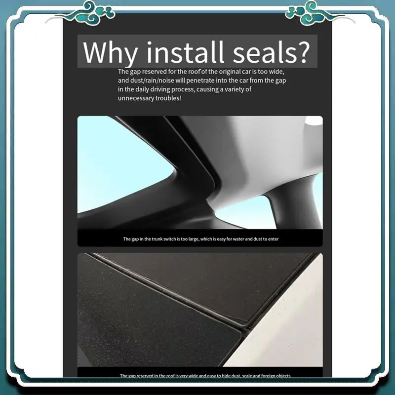 ABTU-Roof Sunroof Sealing Strip Sunroof Sealing Strip Rubber For Tesla Model 3 Waterproof And Noise Reduction Tesla Modification view 4