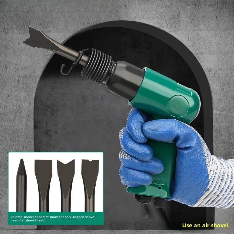250mm Heavy Duty Air Hammer Pneumatic Chisel Set with Spring, Air Shovel for Rust Removal, Auto Repair, Chipping