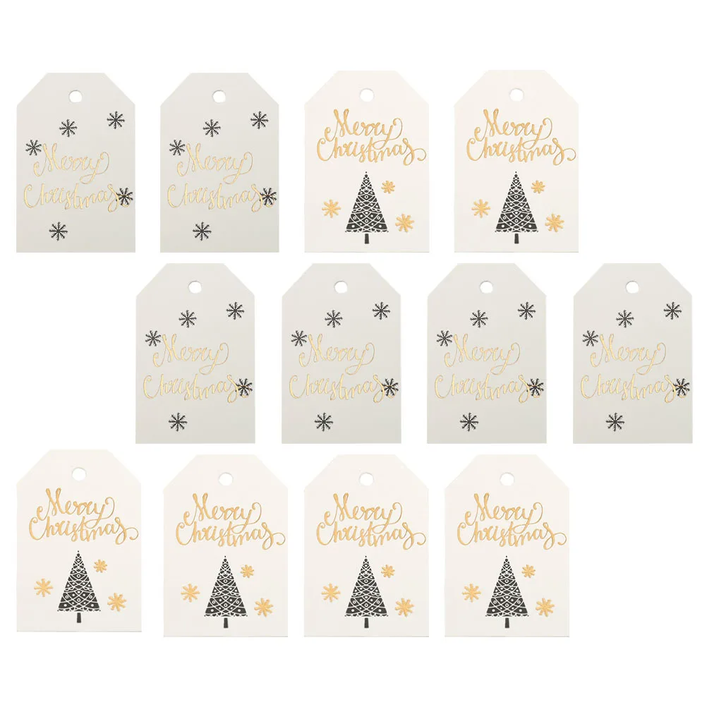 

200Pcs Christmas Cards Classic Xmas Label Cards for Gift Box Decorative Holiday Tags DIY Craft Seal Labels Xmas Label Card