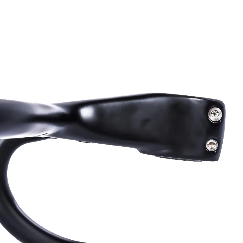 Carbon fiber bicycle handlebars with integrated poles in matte finish for city riding