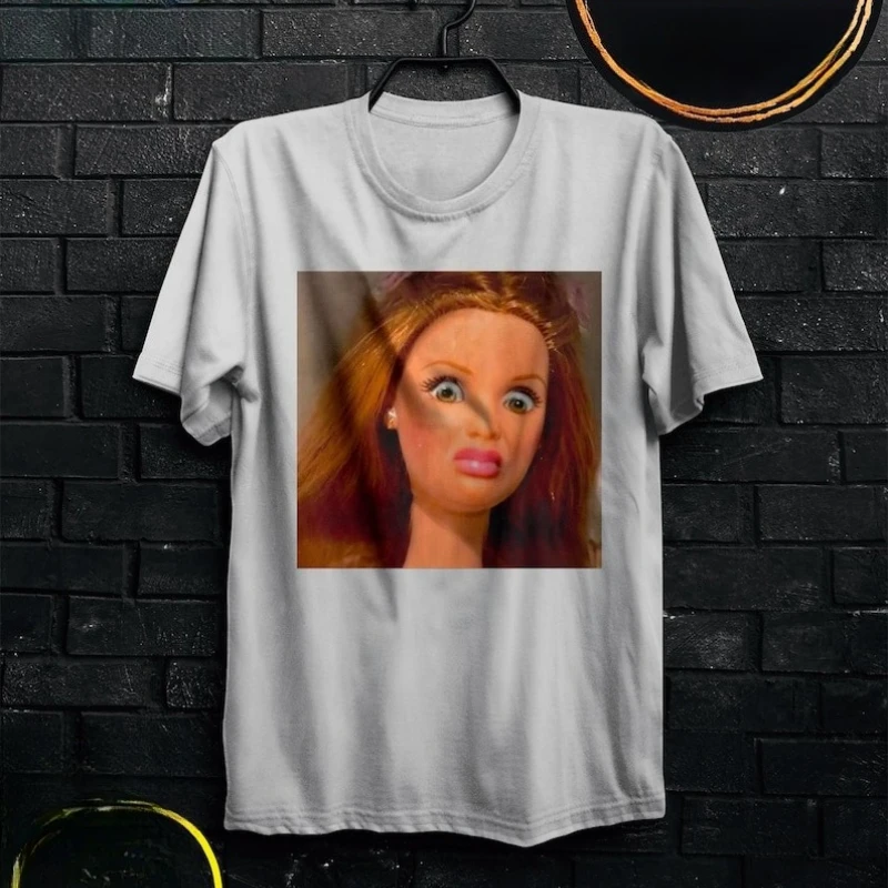 Funny Doll Face Meme Embarrassing TShirt Gift for Woman Sarcastic Leave Me Alone TikTok Trending Popular Trend Gen Z Weird Shirt
