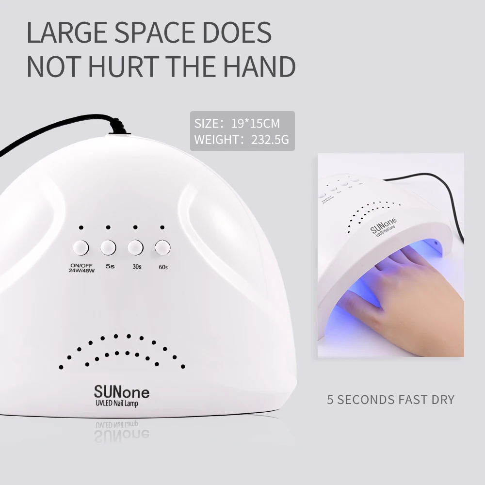 48W Led UV Lamp Nail Dryer for Curing All Gel Nail Polish Professional Gel Polish Drying Lamp Machine with Timer Salon Tools