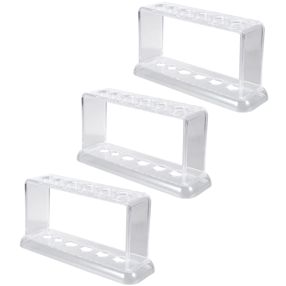 

3 Pcs Test Tube Rack Teaching Aids Premium Plastic Storage Stand Lightweight for School Lab Daily Use ganizer Shelf