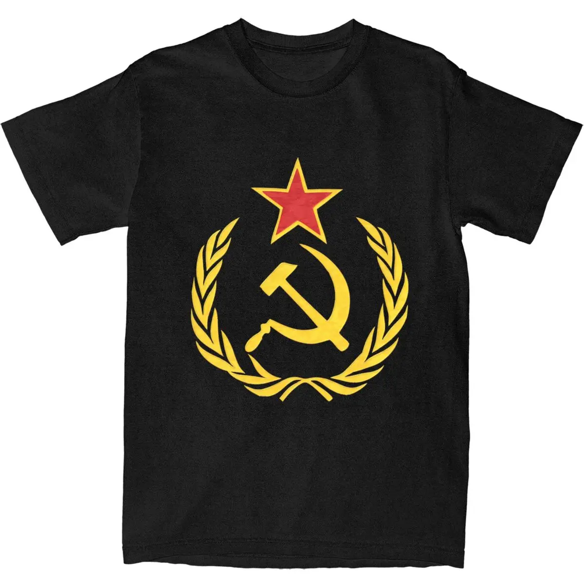 Hammer And Sickle T-Shirt Summer Communism Funny T Shirts Cotton Harajuku Tee Shirt For Man Short Sleeve Custom Logo Tees