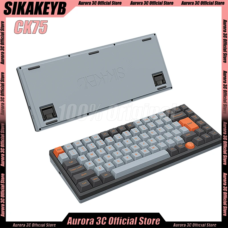 

SIKAKEYB CK75 Mechanical Keyboard Wireless Bluetooth Keyboard 3mode 82keys Rgb Gasket PBT Hot Swap Custom Esports Gaming Keyboar