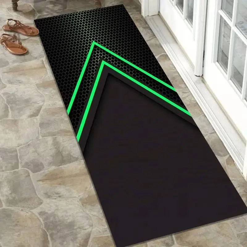 Garage Mat Racing Motorcycle Display Carpet for Hallways, Bedrooms and Play Areas Non-Slip Floor Mat for Home Decor  Doormat