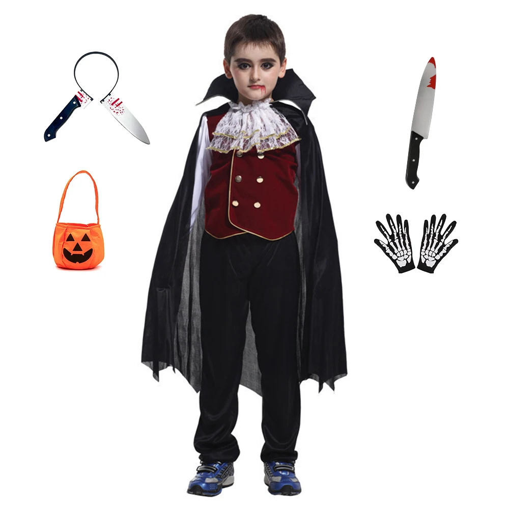Kinder-Vampir-Geisterbraut-Kostüm für Mädchen Böses Terror-Vampir-Kostüm Halloween-Karneval-Themenparty-Kleidung – Detail 11