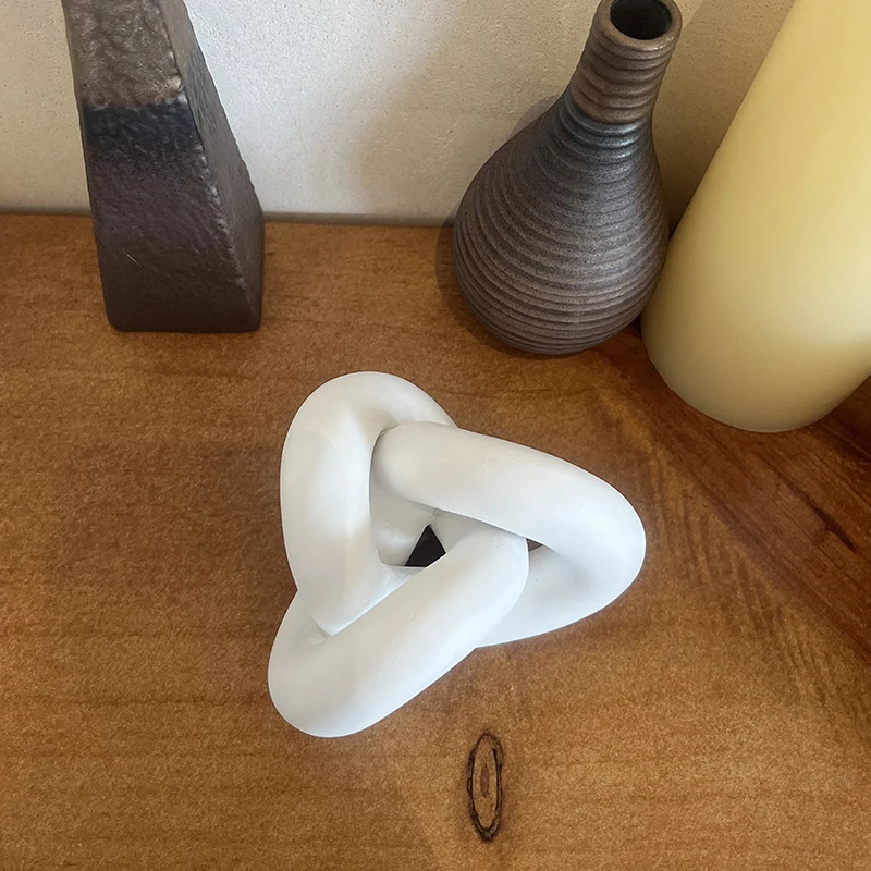 Węzeł z żywicy Decor Chain Link Decor White Rool Coffee Table Decor Book Shelf Decor Accents Home Decor Console Table Decor Items