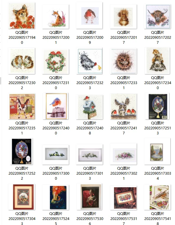 Counted Cross Stitch Kit, Bothy Threads, Poppy Animal, Fox, Cow, Horse, Robin, Wreath, Redbreast, Squirrel, Good Friend