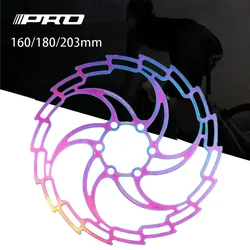 IIIPRO Bike Brake Disc Colorful Stainless Steel 160 180mm 203mm 6 Bolt Rotor MTB Mountain Road Bike Hydraulic Disc Brake Pads