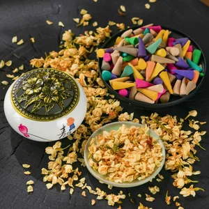 Gemischte Zapfen von natürlichen Weihrauch, Angst vor Duftlinderung, Weihrauch -Reflux -Turm für Meditation, Entspannung, 60pcs 10 Hauptverkaufspuppe Akupunktur - №3