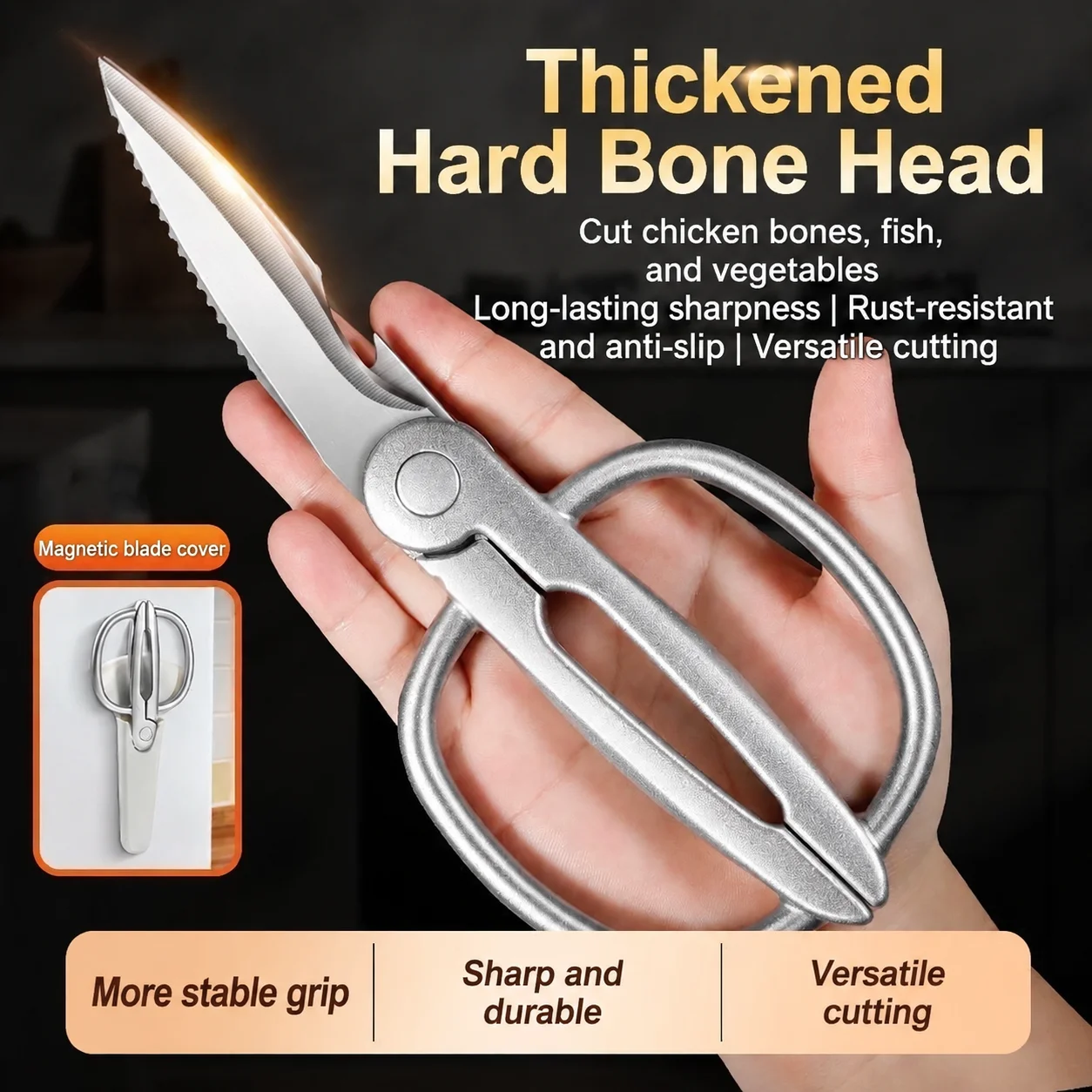 Powerful Chicken Bone Scissors Kitchen Shears for Home Use Specialized Food Clippers for Cutting Fish And Duck Goose Bones