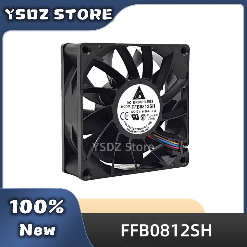 FFB0812SH 2/3/4-wire DC12V 0.6A 80*80*25MM For Delta New Original Cooling fan Fast Shipping