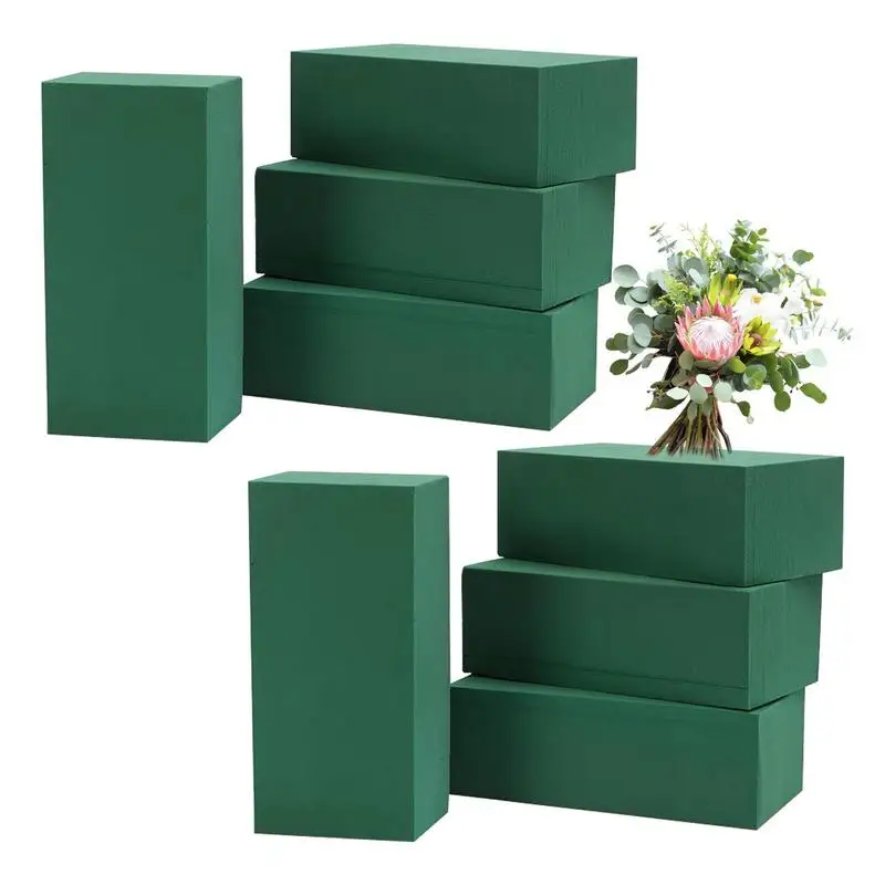 8PCs DIY Floral Foam Bricks Arranging Flowers Mud  Florist Styrofoam Blocks for Flower Arrangement Fresh Block Arranging Bouquet