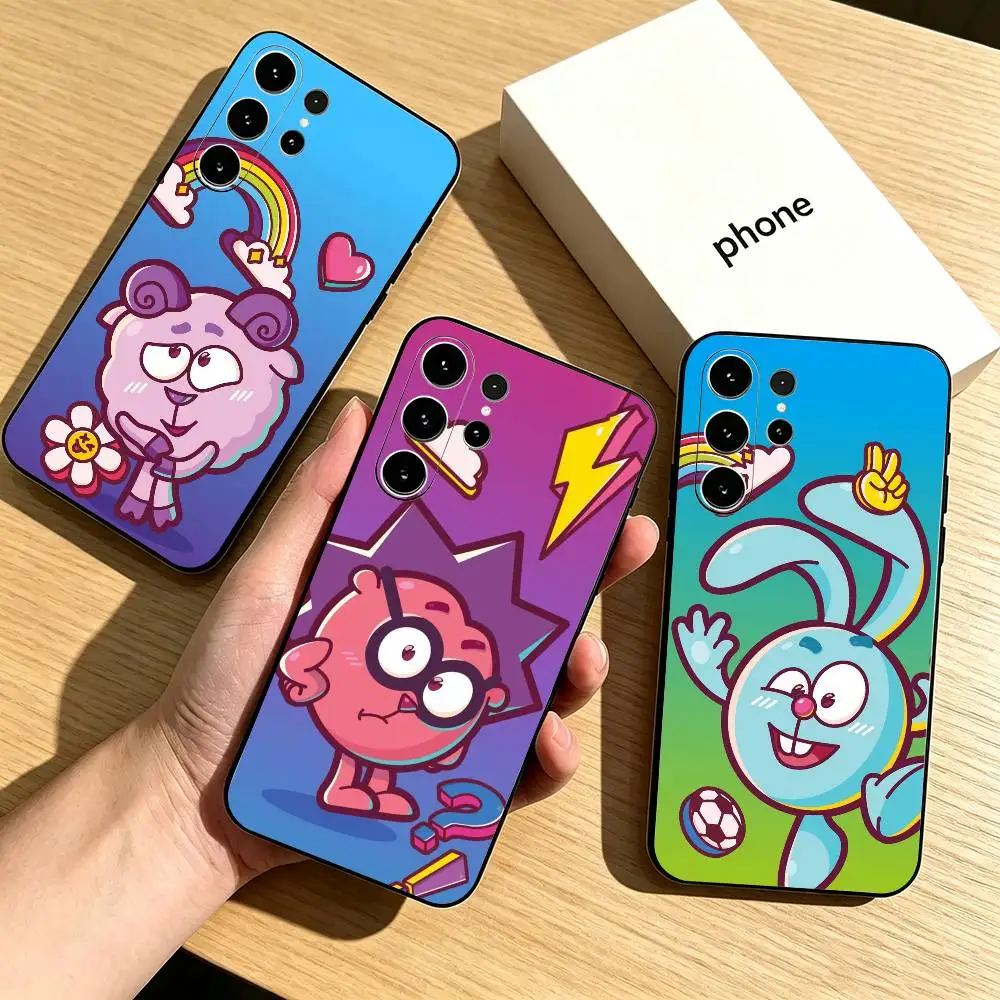 Smeshariki-I K-Kikoriki  Phone Case For Samsung S26,S25,S24,S23,S22,S21,S30,Ultra,Plus,Fe,Soft Silicone Black Cover