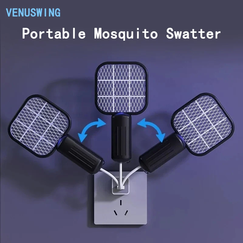 Portable Mini USB UV Mosquito Swatter Trap Mosquito Killing Lamp Fly Swatter for Outdoor Picnic Hotel Occasions Camping