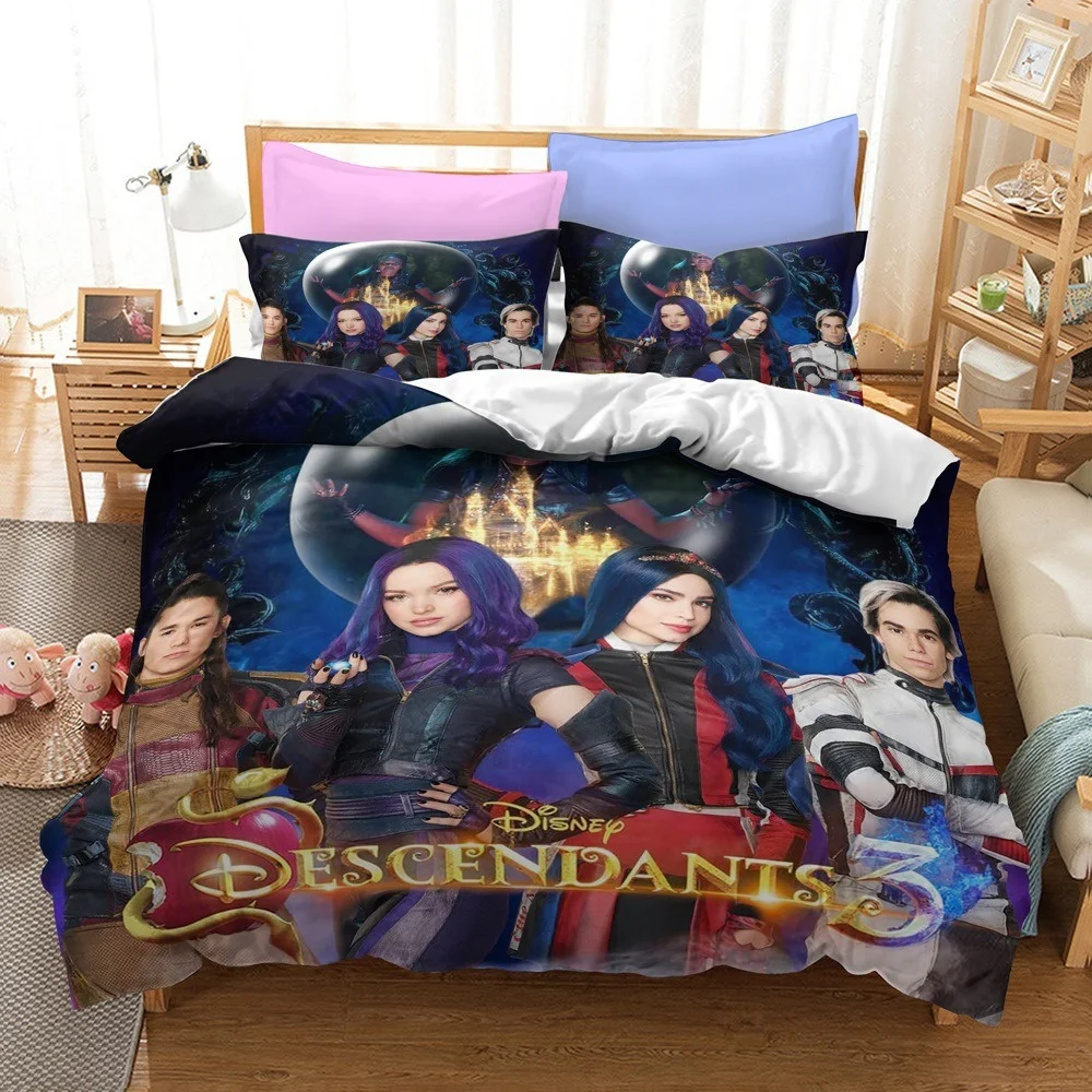 Descendants 3 Bedding Set,TV Shows Descendants Bedding,Boys Girls Twin Queen Size Quilt Cover,3D Print Duvet Cover