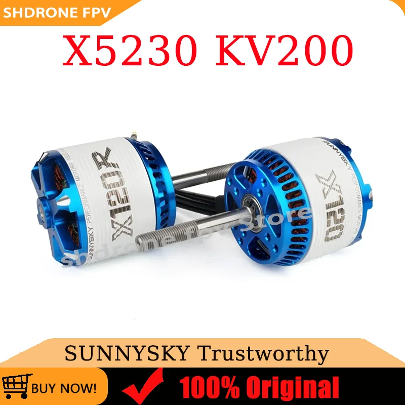 

Sunnysky X Series V3 X5230 200KV (X120R) Brushless Motor Voltage 10S for 120E-170E 3D F3A Fixed Wing Drone