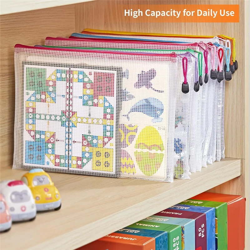 

10-цветная сетчатая сумка для документов на молнии, сетчатая сумка формата A4, водонепроницаемая сумка для документов на молнии