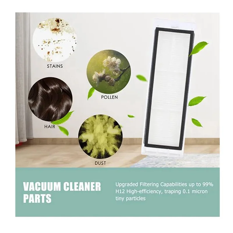 ABKR-Xiaomi Mijia 2C STYTJ03ZHM 로봇 진공 청소기 메인 사이드 브러시 필터 걸레 천 교체 부품 액세서리 키트