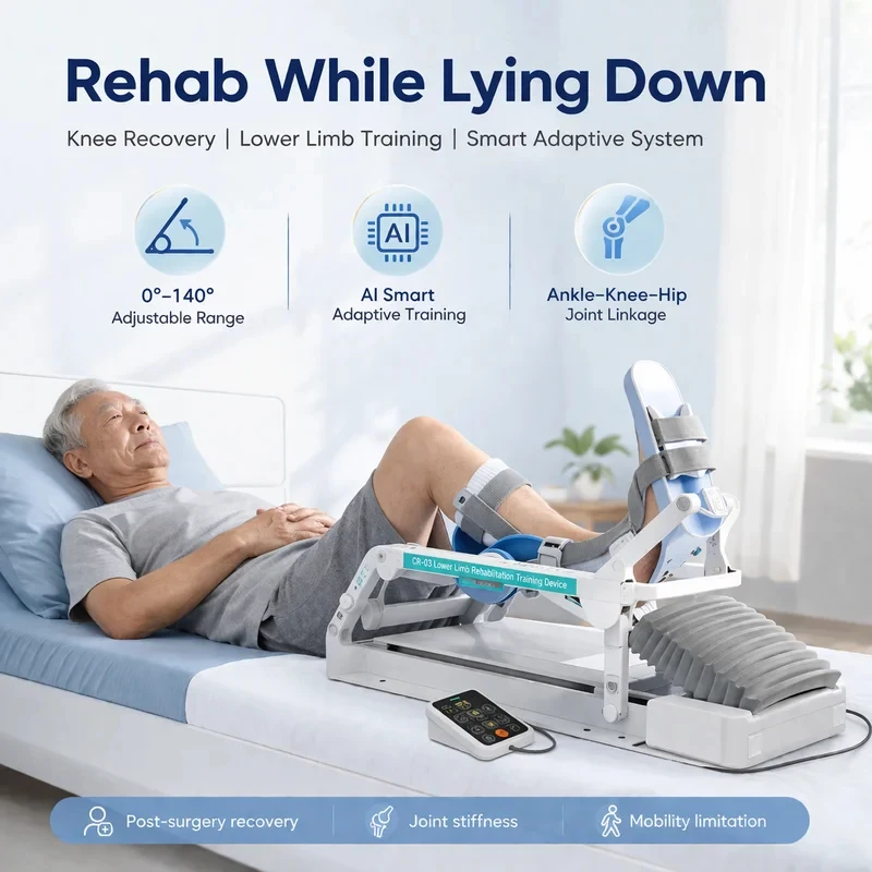Electric Knee Joint Rehabilitation Machine Home Use Lower Limb Fracture Recovery Leg Exerciser Physical Therapy Device Sprains