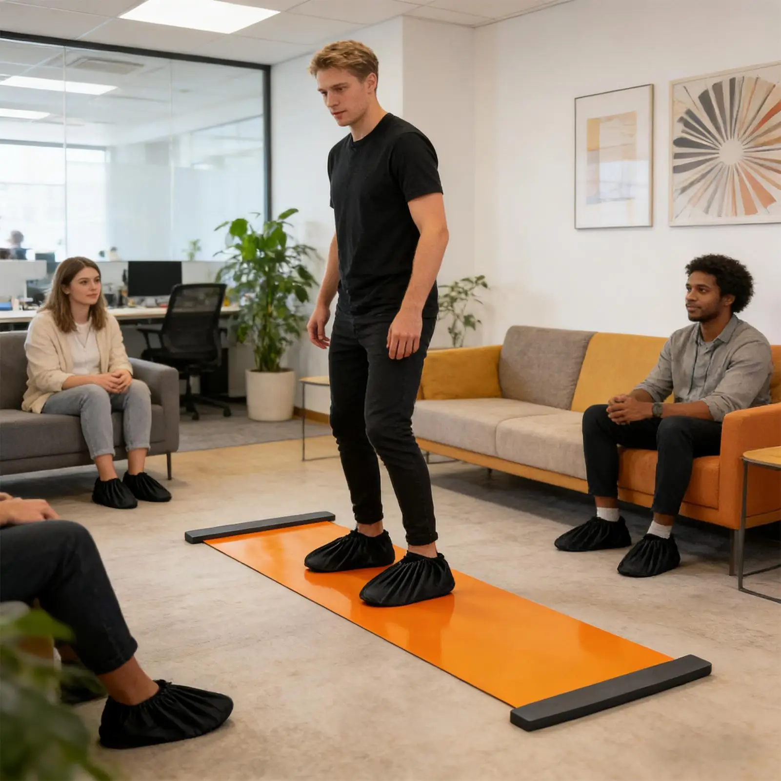 Tragbare Snowboard-Übungsmatte Multifunktionale Trainingsmatte für Heimgymnastik Gleichgewichtstraining Kerntraining Fitnessgeräte