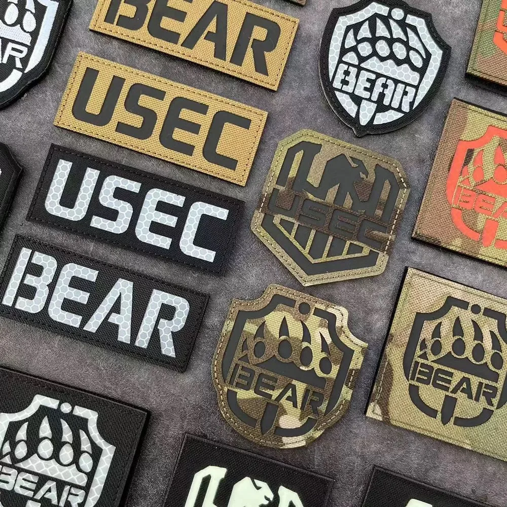 Escape From Tarkov IR Tactical Patch PVC Hook&Loop Emblem on Clothing Military USEC BEAR Morale Badges Backpack Stickers