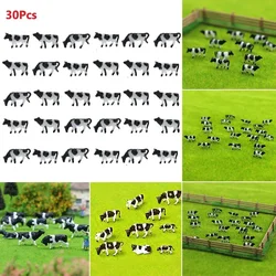 Modelo de vacas a escala 30 piezas N, 1:150, modelo de ferrocarril pintado, animales de granja, escena, pintura de edificios, granja de ferrocarril