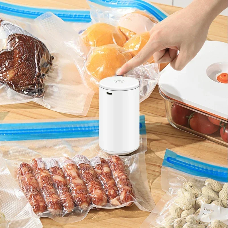 2023 NEW Electric Vacuum Sealer USB Portable Sous Vide Vaccum Sealing Machine Reusable Food Bag Sealer Pump Kitchen Tools