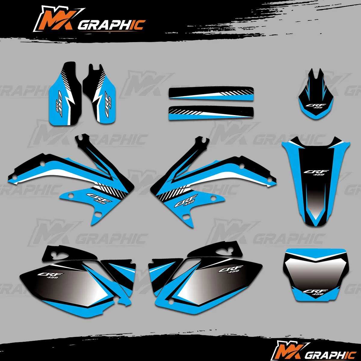 

Motorcycle Graphics Background Decal Sticker Kit For Honda CRF450 CRF450R 2005 2006 2007 2008 2009