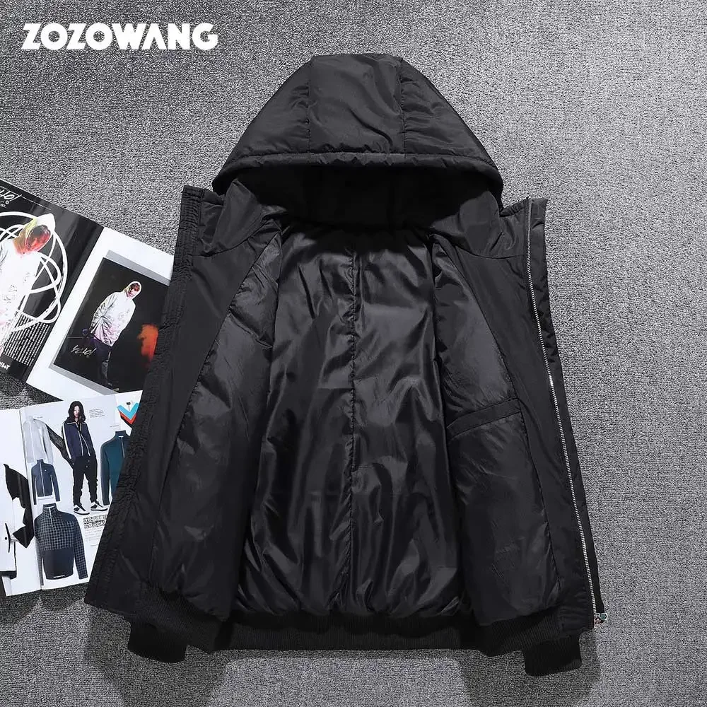 ZOZOWANG-Parka décontractée en duvet de canard blanc pour homme, manteau à capuche en plumes d\'oie, vestes optiques chaudes et imperméables, hiver