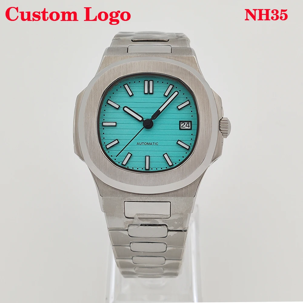 NH35 high-quality Nautilus style waterproof stainless steel men's and women's mechanical watch with NH35 movement installation