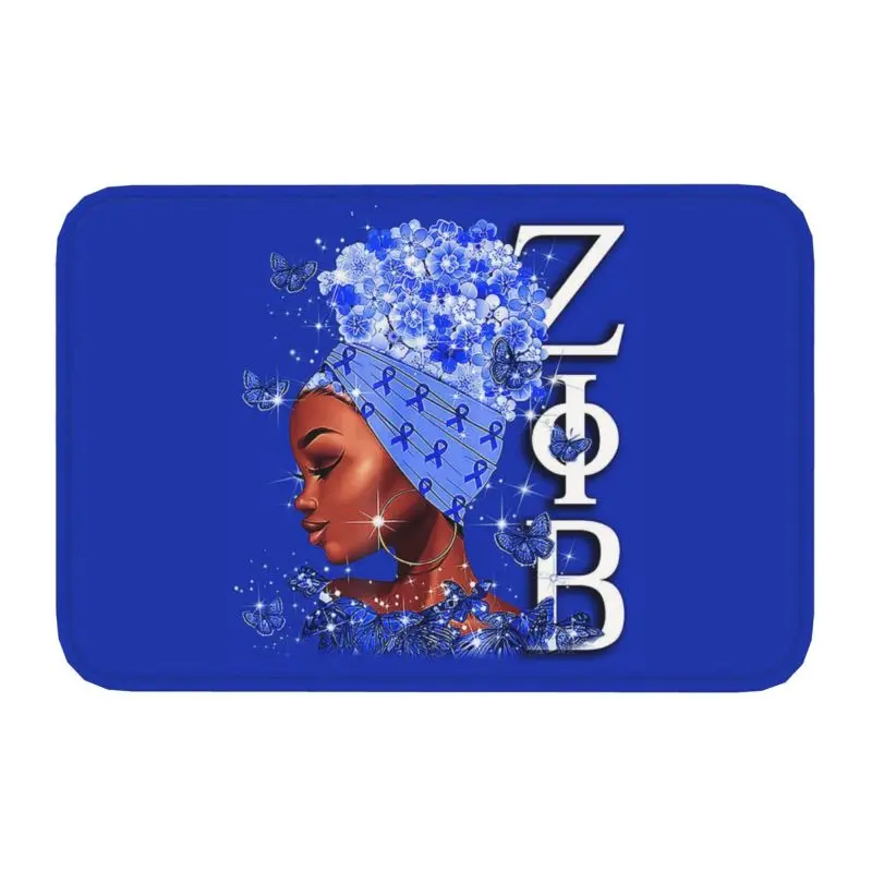 Felpudo personalizado Zeta Phi Beta Sorority, alfombra antideslizante para cocina, baño, dormitorio, balcón, puerta, suelo, entrada