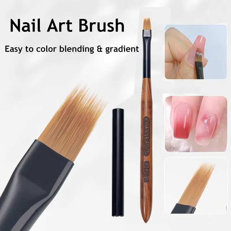 

Wooden Gradient Nail Art Brush Acrylic Nail Ombre Pen DIY UV Gel Brushes Drawing Flowers Nails Brush Manicure Tools for Salon