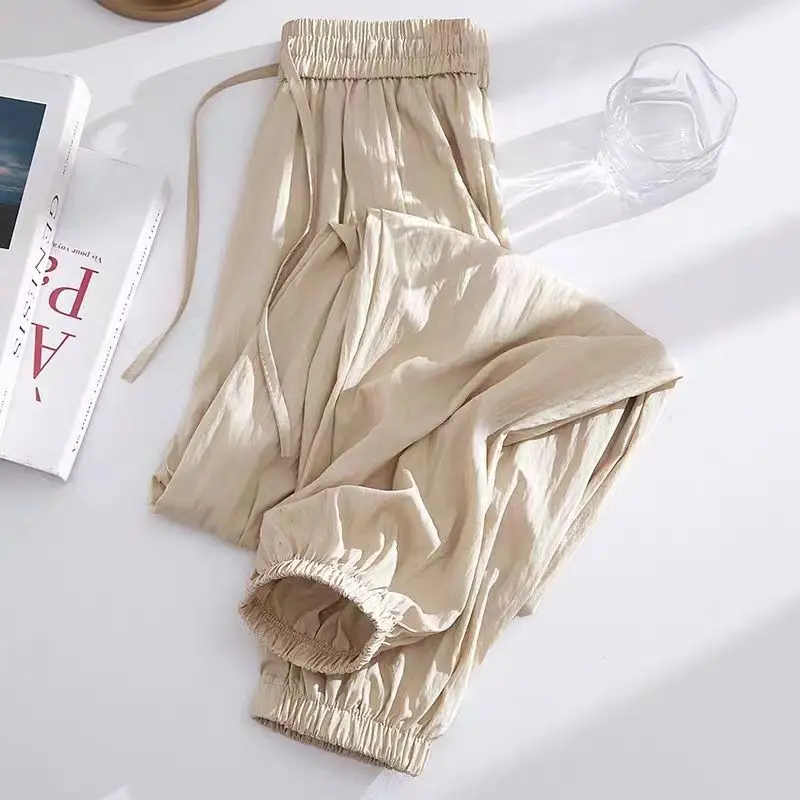 Quick-drying Pleated Pants for Men and Women The Same Korean Version of Loose Slimming Super Light Sunscreen Anti-mosquito Pants