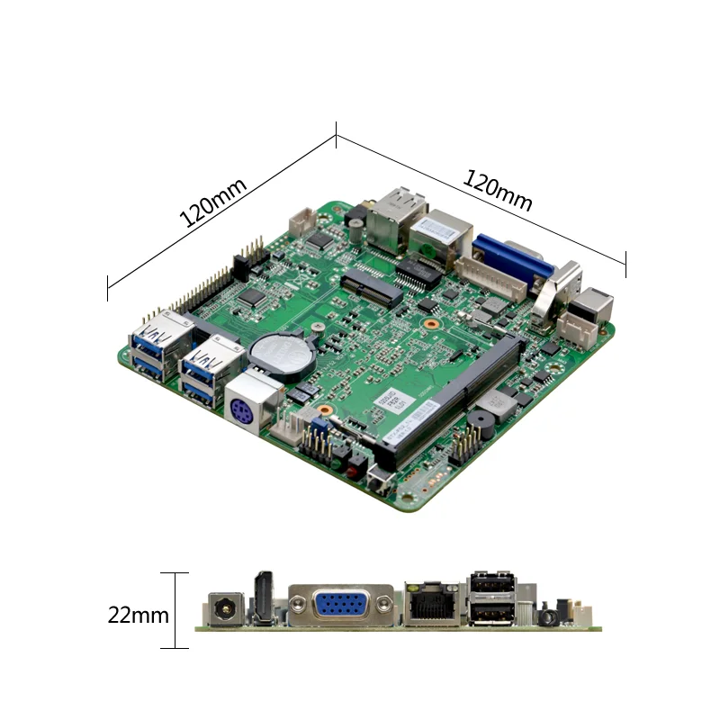 NewPc Accessories Main Board Pc Celeron 5205U DDR4 2400MHz M.2 Slot  PCIEx4 / SATA SSD PS/2 Industrial Mini Pc Motherboard Pc Pa