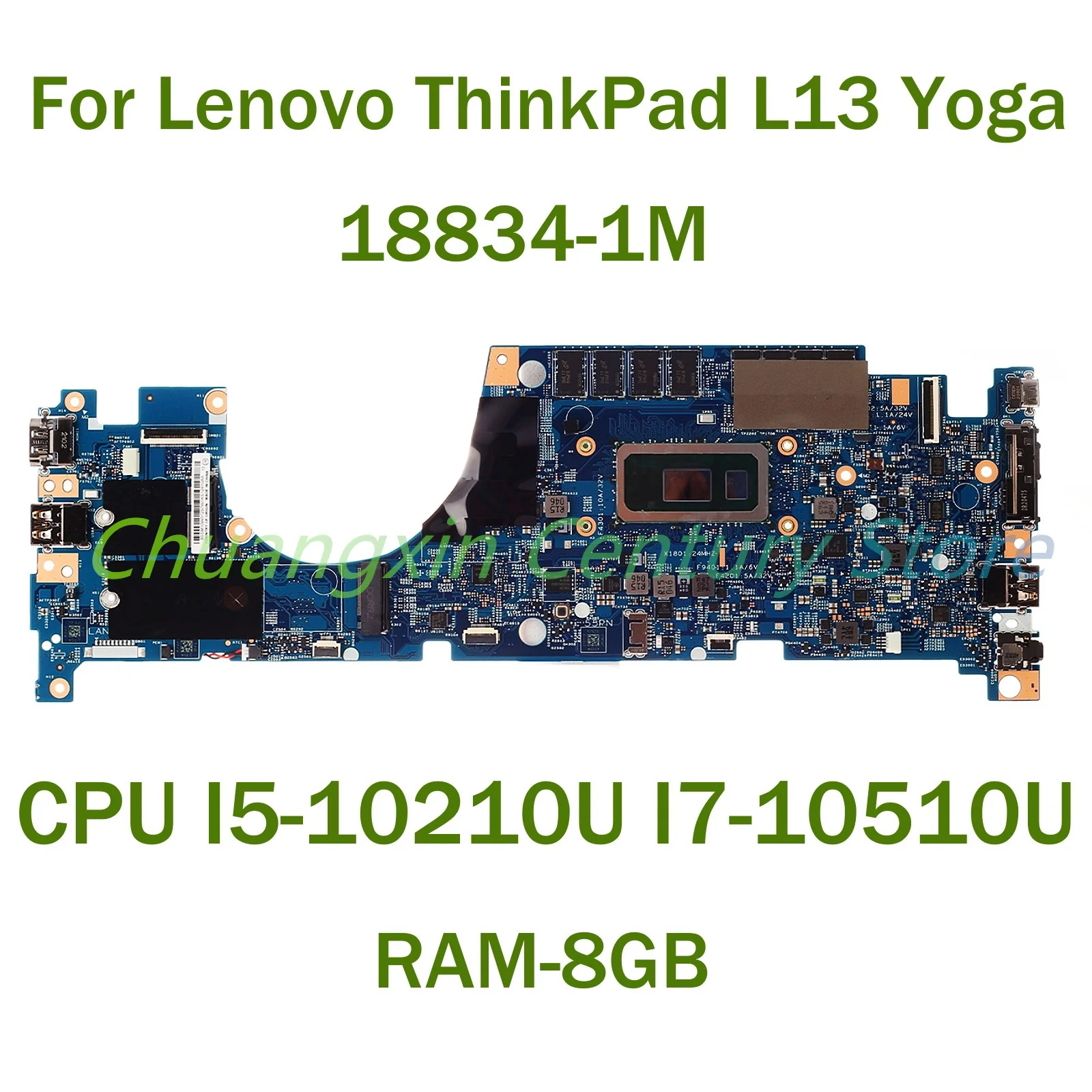 For Lenovo ThinkPad L13 Yoga Laptop motherboard 18834-1M with CPU I3 I5 I7-10TH RAM-4GB 8GB 16GB 100% Tested Fully Work