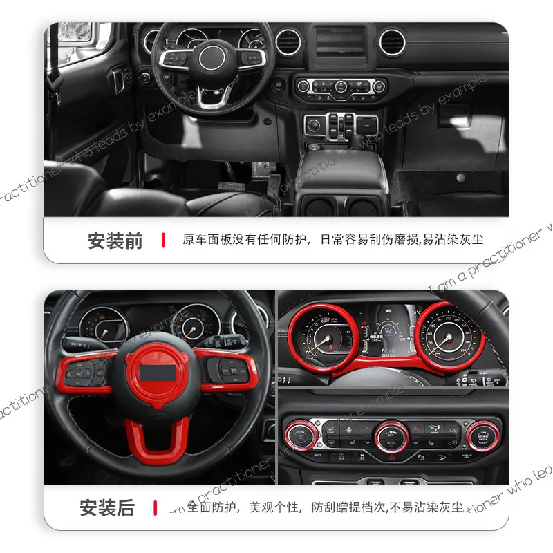 

Suitable for Jeep Wrangler JL JLU 2018-2022 Central Control Interior Decoration Accessories 21 pieces