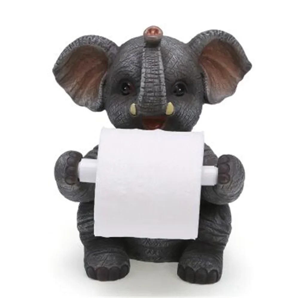 European Style Bathroom Lovely Animal Little Elephant Paper Holder,Desk Standing Home Decorative Tissue Box