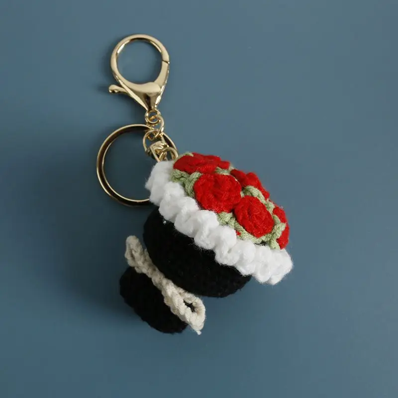 

Ручная работа, букет розы, искусственная кожа, милый вязаный букет розы, брелоки для сумки, подвески, вязаный брелок для ключей от машины
