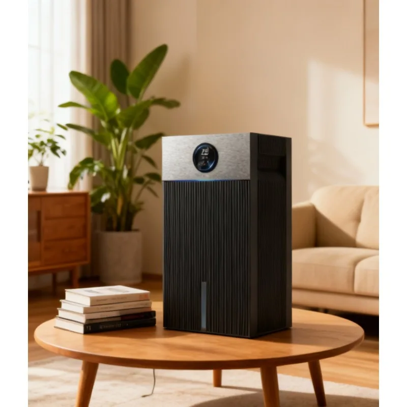 1.5L household dehumidifier, semiconductor dehumidifier, with LED touch screen, timer, sleep mode, automatically turn off