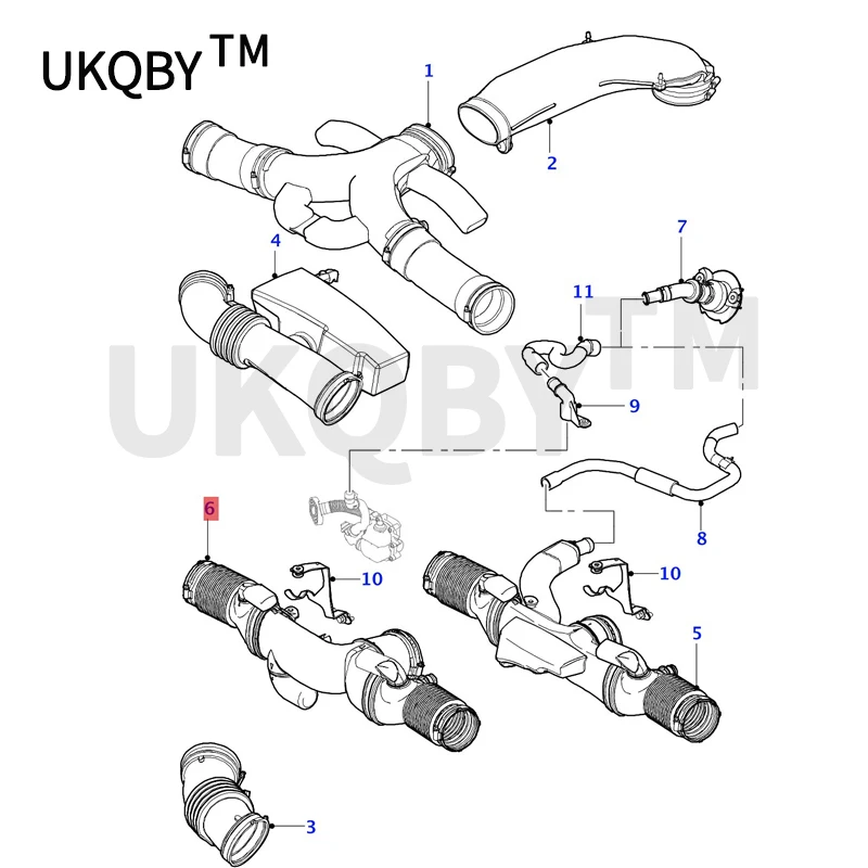 Ja gu ar X F 2009-2015 Air intake and oil supply system Intake pipe