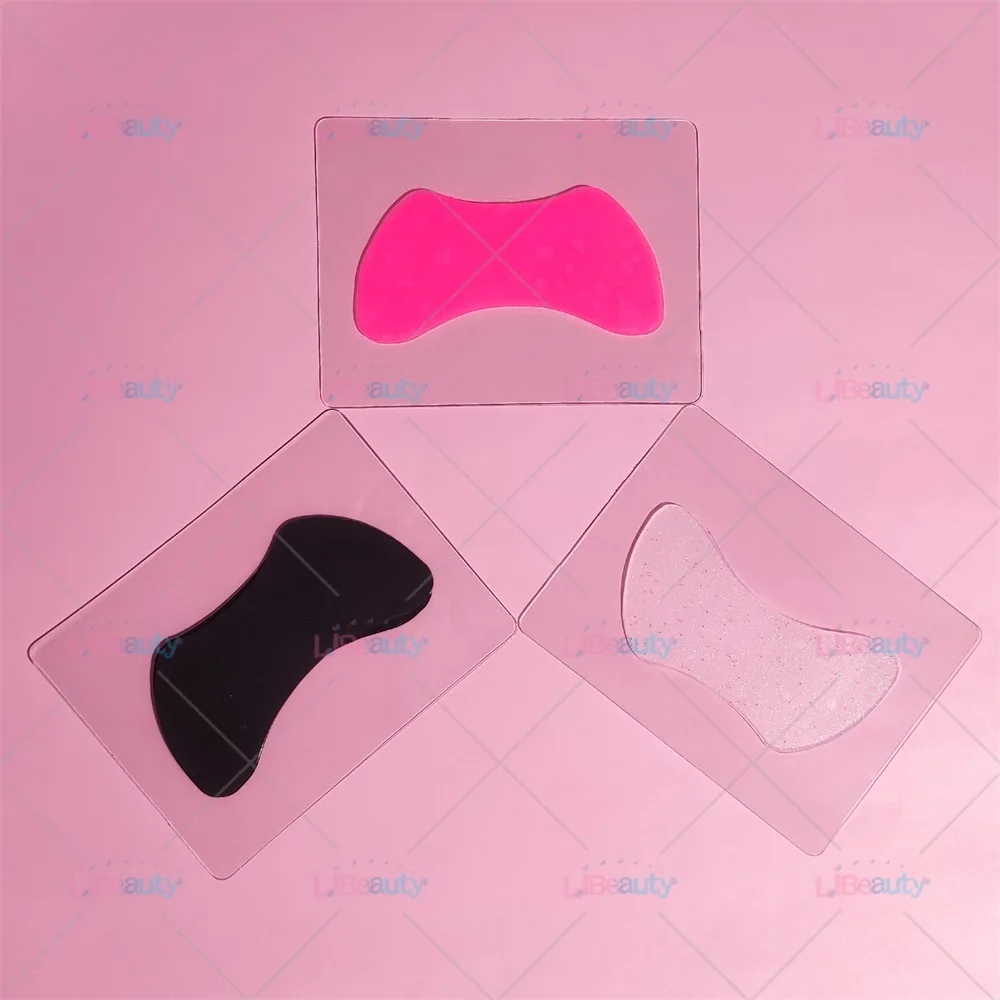 Libeauty réutilisable 1 paire coussinets pour les yeux Silicone rayure cils coussinets de levage Extension de cils Super collant sous les yeux Gel Patch outils de maquillage