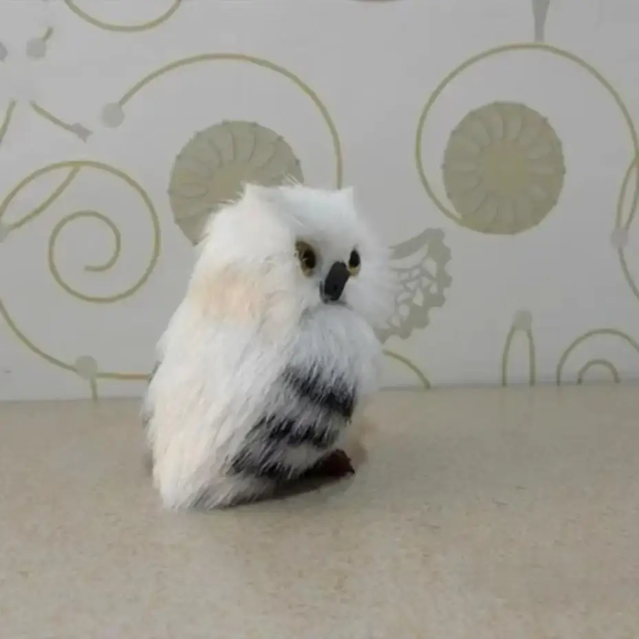 1 Pcs New Simulation Mini Plush Owl Decoration Plush Doll Gift Home Decoration Doll Artificial Owl Ornament Realistic Owl Doll