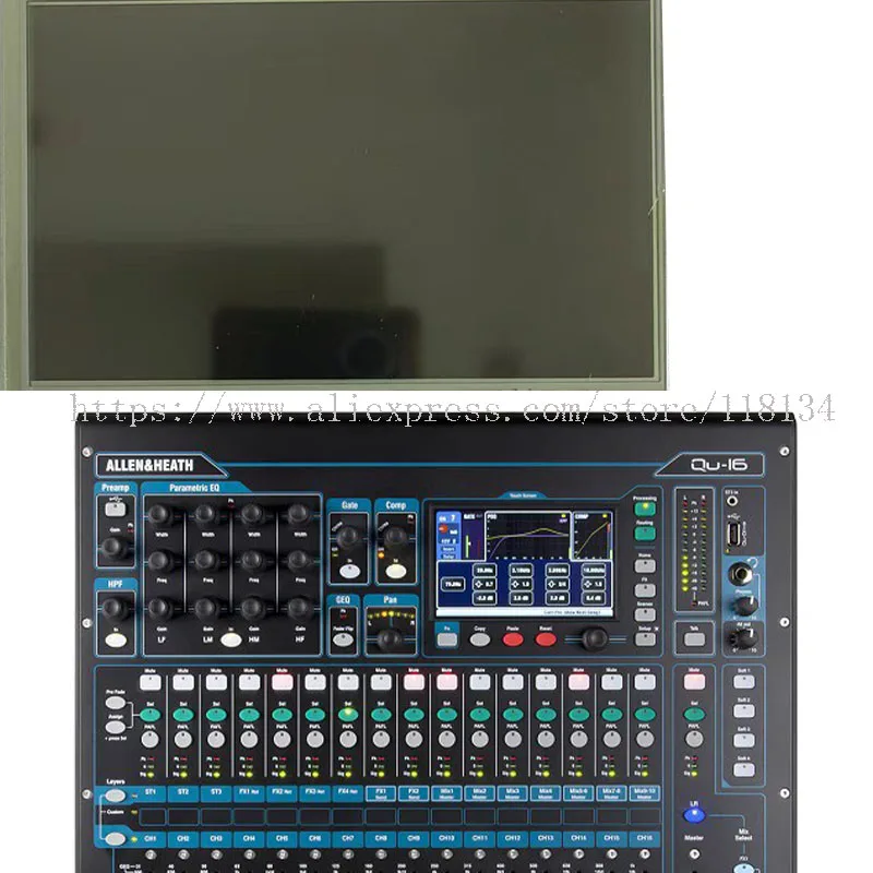 Nowy wyświetlacz LCD z panelem dotykowym Digitizer dla cyfrowej konsoli miksującej Allen & Heath QU-32 QU-16 QU-24