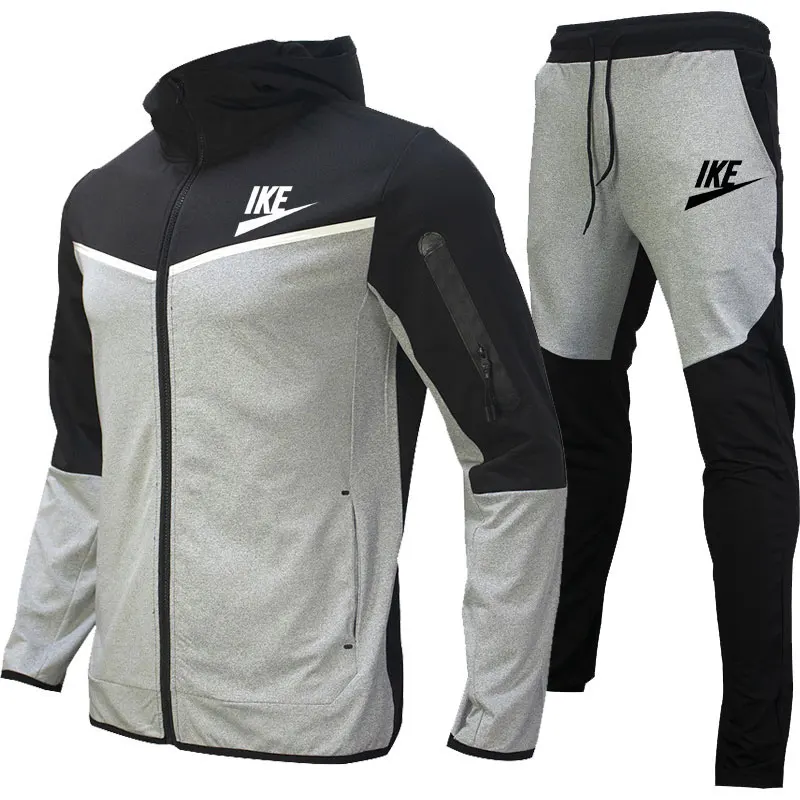 Ropa deportiva para hombre, novedad de primavera y otoño, sudaderas con capucha y pantalones de chándal, conjunto de dos piezas, chándal informal