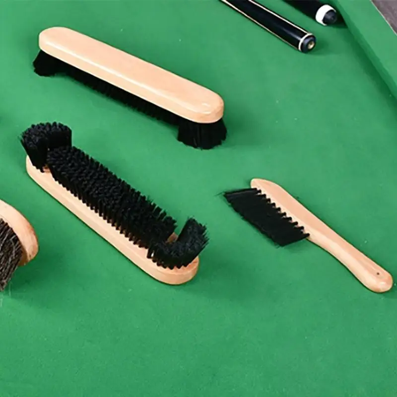 M5TC Wooden Billiard Tables Brush Horsehair Billiards Pool Tables Brush Clean Tool