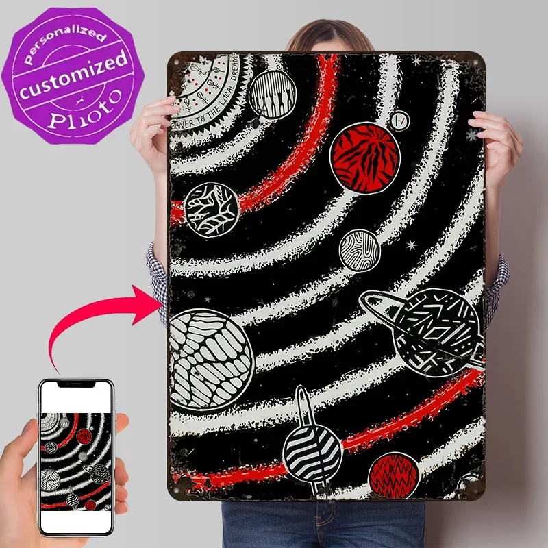 Twenty One Pilots Space Art 3D Texture Printed Poster Custom Vintage Metal Tin Plate Sign for Wall Art Article Decoration Room