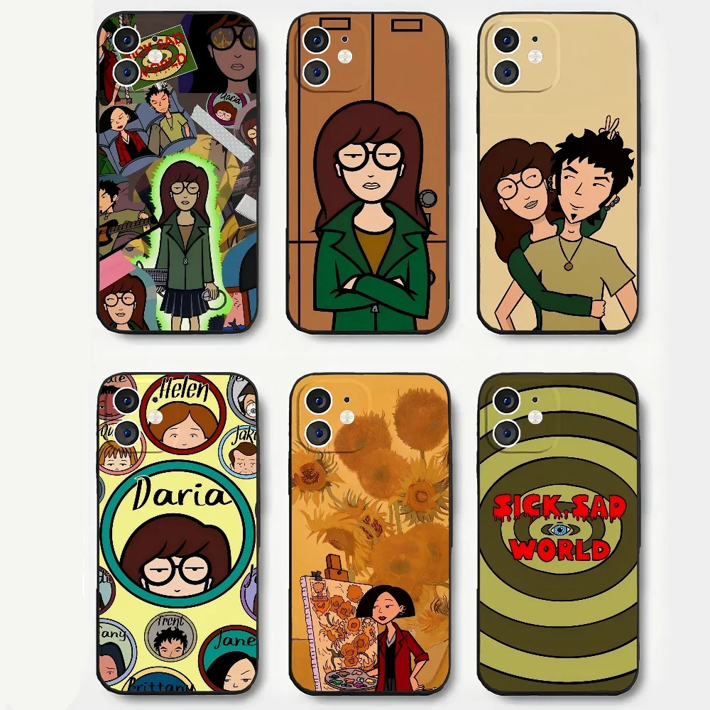 

Cartoon D-Daria Phone Case Silicone Soft For IPhone 16 15 14 13 12 11 Plus Pro Max Plus